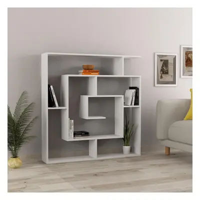 FWStyle Maze Bookcase Room Divider Shelving Unit Matt White Modern Design