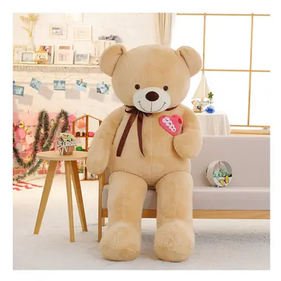 (110cm, Light brown) 75/90/110cm Large Teddy Bear Plush Toy Lovely Huge Stuffed Soft Bear Wear B