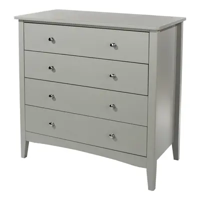 Chest of Drawers Drawer Bedroom Storage Metal Handles Runners Grey