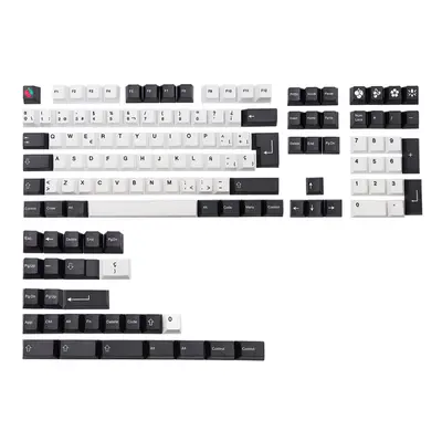 (Spanish) Keys DIY Mechanical Keyboards Black & White PBT Keycap Set German French Korean Spanis