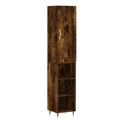 (smoked oak, shelves) vidaXL Highboard Sideboard Tall Storage Cabinet Side Cabinet Engineered Wo