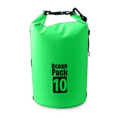 (Green, 10L) PVC Outdoor Diving Compression Swimming Dry Waterproof Bags Storage Bag For Unisex 