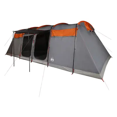 (grey and orange, 8-person) vidaXL Family Tent Tunnel Camping Tent Fishing Lightweight Tent Wate