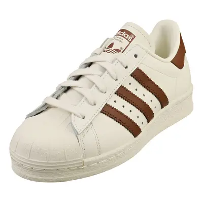 (4) adidas Superstar Womens Fashion Trainers in White Brown