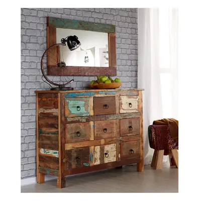 Beverly Large Drawer Chest of Drawers Storage Bedroom Cabinet Rustic Wood