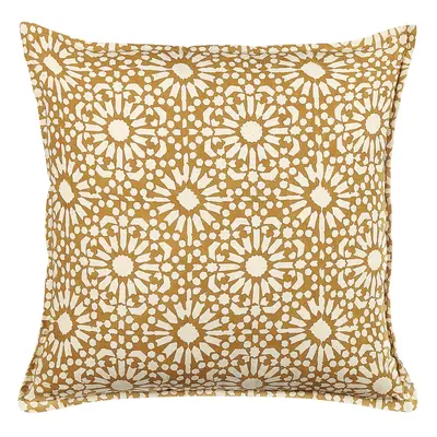 Cotton Cushion Geometric Pattern x cm Beige CEIBA