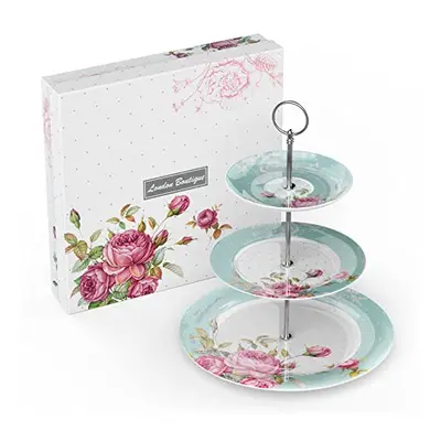 3 Tier Cake Stands Afternoon Tea Cake Stand Plates New Bone China Vintage Flora Gift for Her (Tu