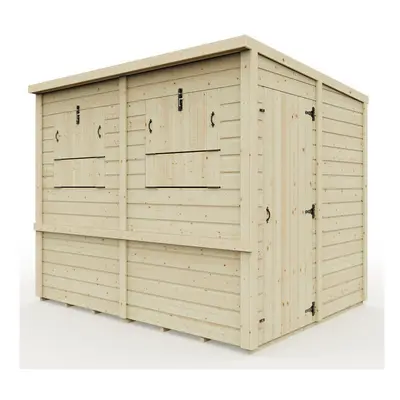 (8ft x 6ft) Everest Party Shed with Pent Roof, Door and Hatches