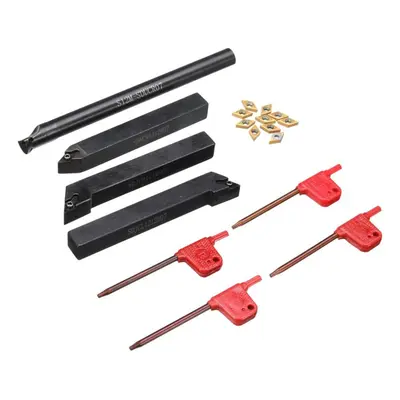 14pcs 12mm Lathe Boring Bar Turning Tool Holder with Wrench and Carbide Inserts Blades Set