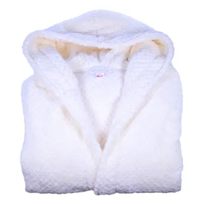 (Cream, Extra Large - UK 20/22) Slenderella Ladies Waffle Fleece Hooded Wrap Dressing Gown