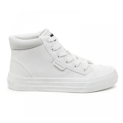 (8 (Adults')) Cheery Hi | White | Women's High-Top Trainer Boots