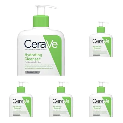 CeraVe Hydrating Cleanser for Normal to Dry Skin ml with Hyaluronic Acid and Essential Ceramides