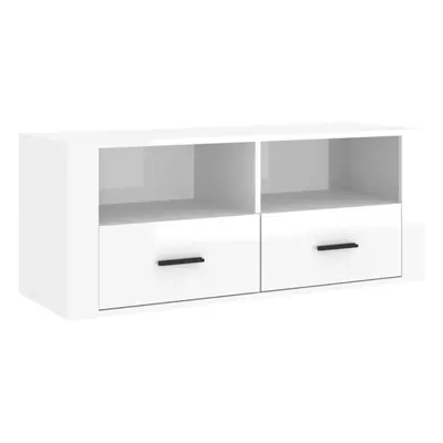 (High gloss white) vidaXL TV Cabinet Engineered Wood Indoor HiFi Cabinet TV Unit Multi Colours