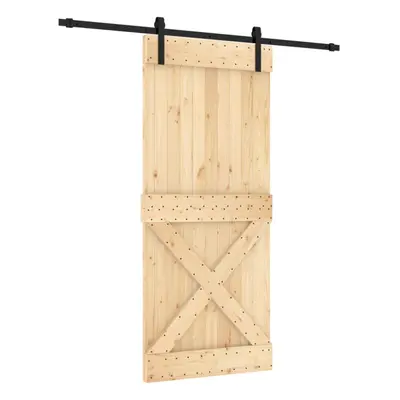 vidaXL Sliding Door Barn Door with Hardware Set Interior Door Solid Wood Pine