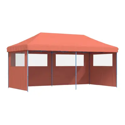 (terracotta, with sidewalls) vidaXL Foldable Tent Pop-Up with Side Walls Outdoor Party Tent Gard