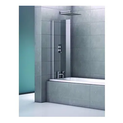 Jude Single Bath Screen 600mm - Easy Clean Frameless Pivot Over Bath Screen