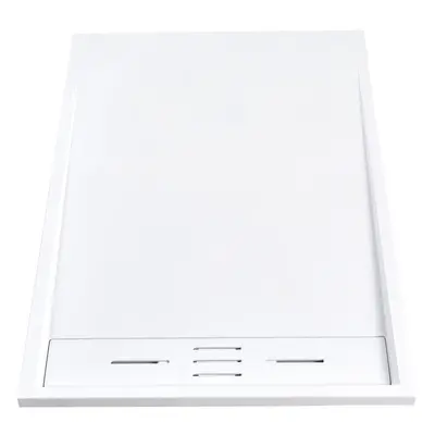 (White,1200x800mm) Rectangle Bathroom Side Drainage Shower Tray