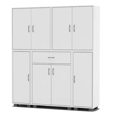 (White) Door Shelf Bookshelf & Drawer Storage Cabinet Bookcase Cupboard Display