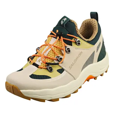 (7.5) Salomon Raid Wind Mens Fashion Trainers in Pine Rainy Day Orange