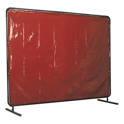 Workshop Welding Curtain & Frame - 2.4m x 1.75m - Easy Assembly - BS EN