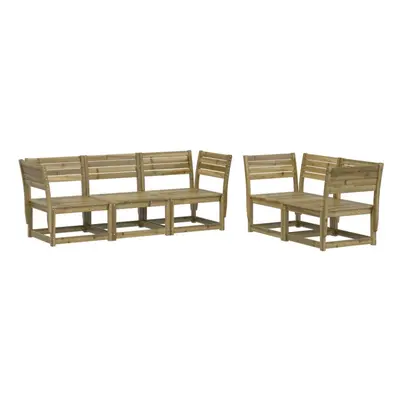 vidaXL Garden Sofa Set Piece Outdoor Sofa Corner Sofa Impregnated Wood Pine