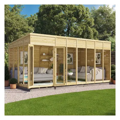 (16x8 - 11mm Thickness) Switch Pent Tongue and Groove Summerhouse