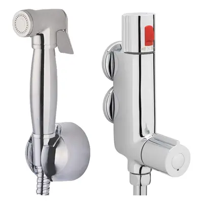 Nes Home Douche With 1.2m Hose & Mini Vertical Thermostatic Mixer Valve Chrome