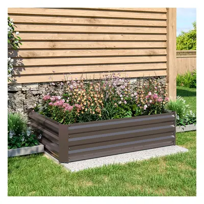 Rectangular Metal Raised Garden Bed Outdoor Raised Bed Seed Bed Planter Box cm W x cm D