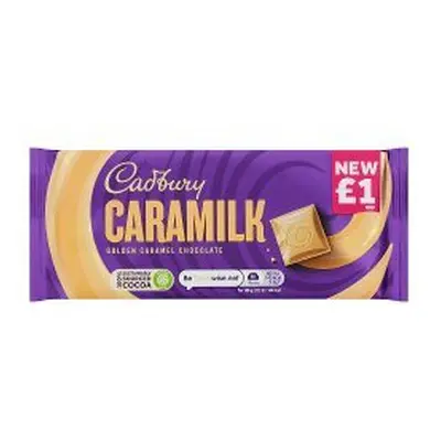 Cadbury Caramilk Golden Caramel Chocolate Bar 80g (Pack of 26)