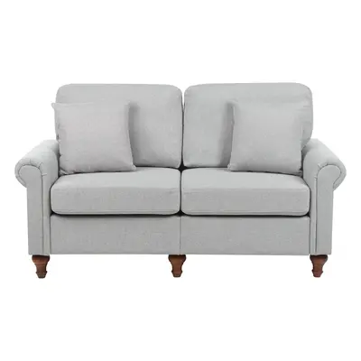 2 Seater Fabric Sofa Light Grey GINNERUP