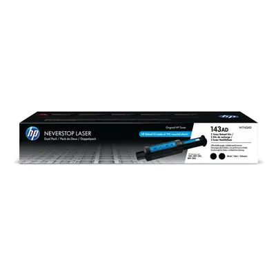 HP 143AD Original Neverstop Laser Toner Reload Kit Dual Pk Blk W1143AD HPW1143AD