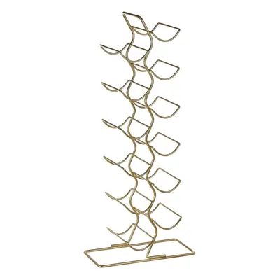 Premier Housewares 12 Bottle Wine Rack, Gold Finish