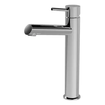 Minimalist Round Tall Mono Basin Mixer Tap - Chrome