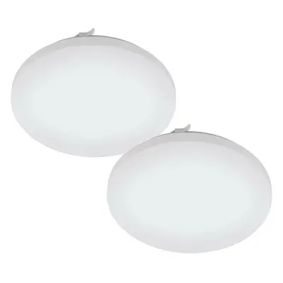 2 PACK Wall Flush Ceiling Light Colour White Shade White Plastic LED 17.3W Incl