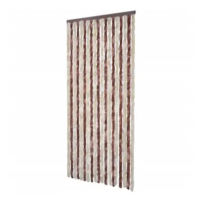 vidaXL Fly Curtain Door Fly Screen Beige and Light Brown 100x230 cm Chenille