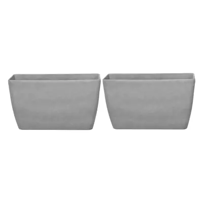 Set of Flower Pot Stone Grey x x cm BARIS