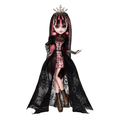 Monster High Draculaura Doll, Special Howliday Edition, Pink and Black Gown, High Fashion, Holid