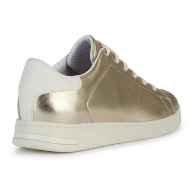 (Gold, (Adults')) Geox D Jaysen B Leather Women's Light Gold/Optic White Trainers