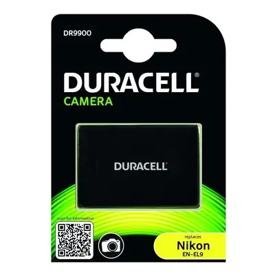 Duracell Premium Analog Nikon EN-EL9 EN-EL9e Battery D40 D60 D3000 D5000 7.4V 1100mAh, black