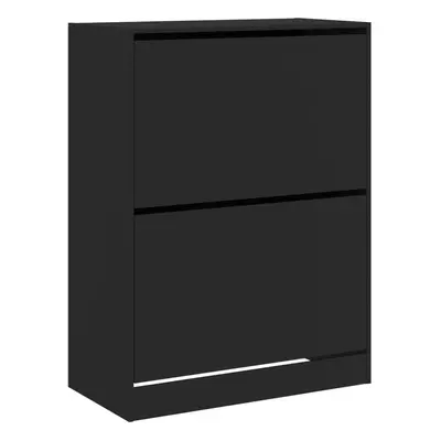 (black, x x cm) vidaXL Shoe Cabinet with Flip-Drawers Shoe Storage Shelf Shoe Rack Cupboard