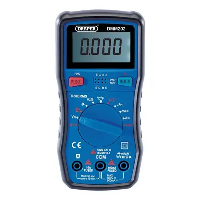 Auto-Ranging Digital Multimeter, x Test Leads, x Temp Probe