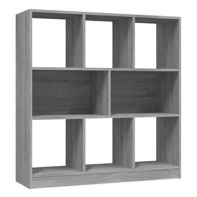 (grey sonoma) vidaXL Book Cabinet with Large Compartments Chipboard Cabinet Multi Colours