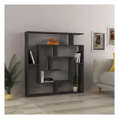 FWStyle Maze Bookcase Room Divider Shelving Unit Anthracite Grey Modern Design