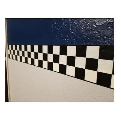 Checkered Flag Cars Wallpaper Border-4.5 Inch (Black Edge)