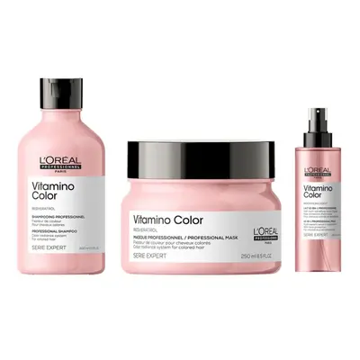 L'Oreal Serie Expert Vitamino Color - Shampoo 300ml - Mask 250ml - Leave In Treatment 190ml