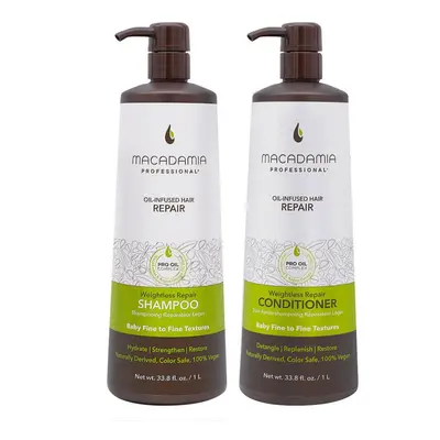 Macadamia Weightless Repair Shampoo & Conditioner 1000ml