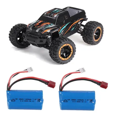 With Two Battery 1/16 2.4G 4WD 45km/h Brushless RC Car LED Light Off-Road Truck RTR Model