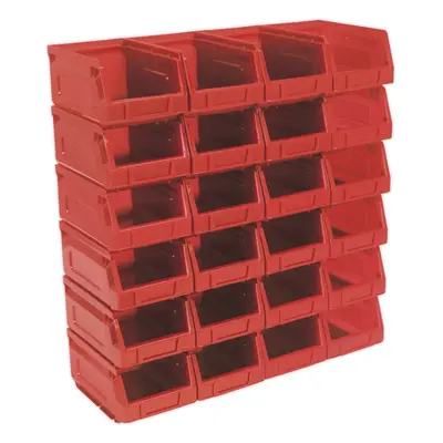 24 PACK Red x x 85mm Plastic Storage Bin - Warehouse Parts Picking Tray