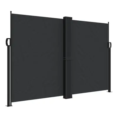 (black, x cm) vidaXL Retractable Side Awning Outdoor Privacy Screen Shade Black 120x1200 cm