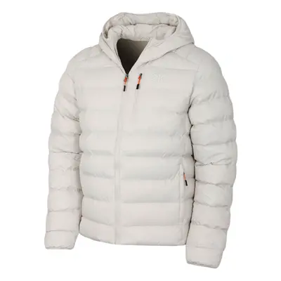 (L, Parchment) Calvin Klein Mens San Gabriel Woven Jacquard Padded Jacket